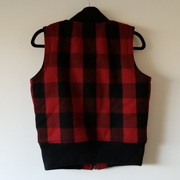 Madewell Red Buffalo Check Vest with Wool Lining - Picture 10 of 12